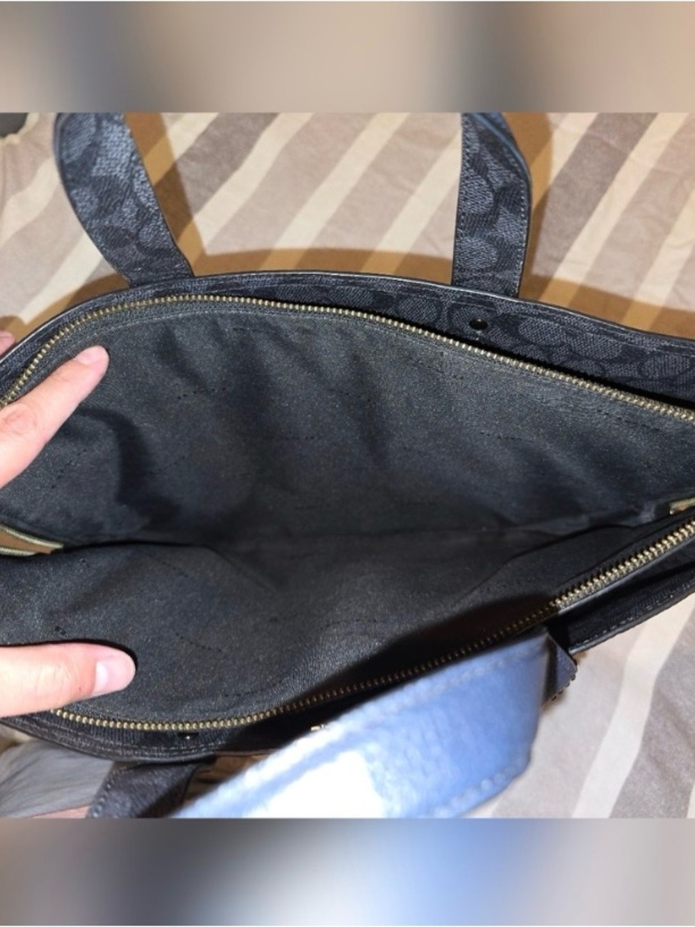 Coach Men's Charlie Briefcase in Signature Canvas Blocking - Picture 6 of 8